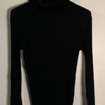 Ashley Stewart  Black Ribbed Turtleneck Sweater Photo 0