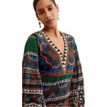 Farm Rio  V-Neck Safari Tiger Printed Tunic / Flowy Mini Dress Size Small Photo 1