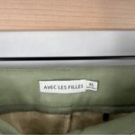 Avec Les Filles  Sage Green Soft‎ Faux Leather High Rise Straight Leg Pants XS Photo 4