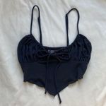 Urban Outfitters charcoal black  bow tank top Photo 0