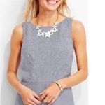 Talbots  Gingham Peplum Hem Sleeveless Top in Navy & White Size 2 NWT Photo 0