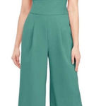 Cal Meets Glam Nicole Wide Leg Jumpsuit Square Neck Sleeveless Size 4 Green Photo 0