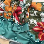 Vera VINTAGE Women’s Floral Shirt Fabric Buttons Bold Print Size 12 Made in USA Photo 8