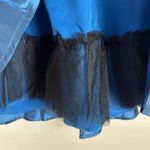 Trixxi  Dress Size Small Blue Satin Sateen Mini Strapless Cocktail Prom Photo 3