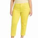 Talbots Slim Ankle Jean Mid Rise Sunny Yellow Stretch Denim Women’s Size 18W Photo 5