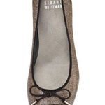 Stuart Weitzman New Capricorn Glitter Point-Toe Flat in Pyrite size 7.5 Photo 0