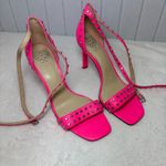 Vince Camuto Hot Pink Studded leather strap heels Size 9M New Photo 2