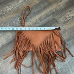 Sole Society  New Leather‎ Fringe Suede Envelope Clutch Anthropologie Photo 2