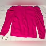 Sam and Jess Women’s Pink Pouf Sleeve Surplice Neckline Wear to Work Top XS Photo 3