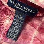 Studio West  Pink and White tie-dyed Floral Tunic Photo 4