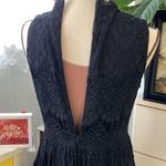 Black dress|sleeveless, fully lined. Full zip back. Raw neckline and bottom hem. Size L Photo 3