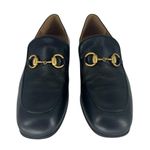 Gucci Goatskin Horsebit Quentin Convertible Mid-Heel Loafers Black Photo 8