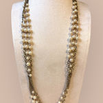 J.Crew  Elegant Faux Pearl and Gold Chain Necklace Photo 0
