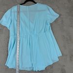 Torrid  Romper - Baby Blue, Flutter‎ Sleeve, Plus Size - Size 0 Photo 2