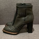 Tod's Tod’s | Whipstitch Leather Ankle Boots 36 Gray Black Stitch Photo 3