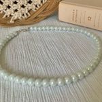White Pearl Choker Necklace Vintage “Palerma” Short Classic Elegant Style Photo 7