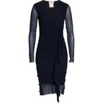 Fuzzi Ruched‎ Ruffle Long Sleeve Dress Size XXL New with Tags Photo 5