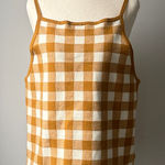 Madewell Gingham Spaghetti Strap Camisole - Brown and Cream Cotton Blend XL Photo 0