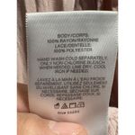 Blush Express Pink Lace Trim Peasant Blouse Womens Large V-Neck Long Sleeve Boho Photo 3