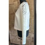 Clover Canyon Cream Neoprene Top Laser Cut Sleeve Size M Photo 2