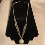 Beautiful Elegant gold plated Necklace Rope Strands gold studded cluster stones Photo 2