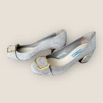 Prada AUTHENTIC  | Vintage Gold Hardware Suede Pumps | Size 38 Photo 4