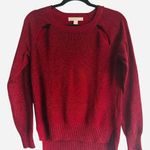 Michael Kors  Metallic Red Sweater Shimmer Size Small Holiday Office Sparkle Photo 0