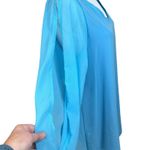 No Brand blue tunic/blouse, size 3XL, lined, flowy, summer, beach, vacation Photo 3