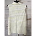 Disney Vintage  Epcot Pro Women's XL White Striped Golf Polo Shirt Mickey Mouse Photo 2