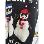 Snowman Holiday Sweater Christmas Sweater Size Medium Ugly Sweater Party Black Photo 5