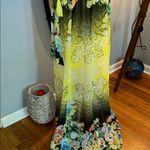 Alberto Makali  Yellow and Black Floral Maxi Dress Photo 2