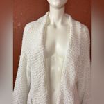 POL - Ivory/Oatmeal Loose Weave Cozy Cardigan Size Medium Photo 6