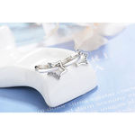 Boutique NEW Women'sā 2 Piece Platinum Plated S925 Starry Diamond Simulant Hoop Earrings Photo 11