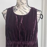 Gap Maternity Purple Velvet swing Midi dress Goth Grunge Boho Hippie Moto Bike M Photo 10