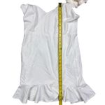 Lulus NWOT  Women's White One-Shoulder Ruffled Trumpet Mini Dress Size L Photo 7