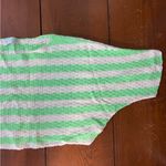 Urban Outfitters  Green and Cream Off-the-Shoulder Sweater Photo 2