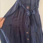 Reiss HEIDI VISCOSE-LINEN BELTED MIDI DRESS IN NAVY, Size 4 , $298 Photo 10