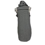 Be All Sportswear Corp Black White Striped Sleeveless Hoodie Dress M Nautical Size M Photo 4