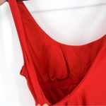 ANDIE The Ibiza One Piece Swimsuit Scoop Back Ruched in Cherry Red Women's S Photo 6