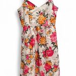 Cynthia Rowley Sleeveless Colorful Floral Linen Dress Size 4 Photo 0