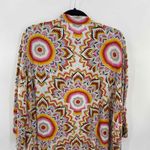 Patrons of Peace Kimono Cardigan Womens Small Multicolor Mandala Print Polyester Photo 3