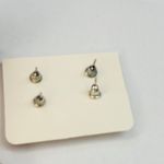 Santa Hat & Crystal Rhinestone Stud Earrings White Photo 1