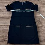J.Crew  Wool Gold Zip Pocket Shift Dress Black Size 6 Photo 5
