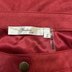 Andree by Unit  Faux‎ Suede Skirt Womens SizeS  Slash Pockets Lined Embroidered Photo 7