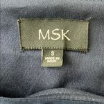 MSK Womens Bell Sleeve Lattice Cocktail Dress Blue Photo 2