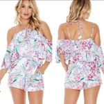 l*space NWT L* seaside romper floral paisley cover up Photo 1