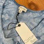 Cotton Bleu Sleeveless Tiered Babydoll Dress Blue Tie Dye Size 3X Pockets New Photo 8