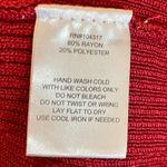 Jamie & Layla Striped Sporty Mock Neck Sweater Red Size 1X Photo 3