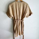ZARA Khaki Button Down Mini Shirt Dress Sz Medium Photo 4