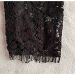 J.Crew Mockneck Floral Lace Eyelash Hem Bow Accent Top Black Sz 8 Photo 10